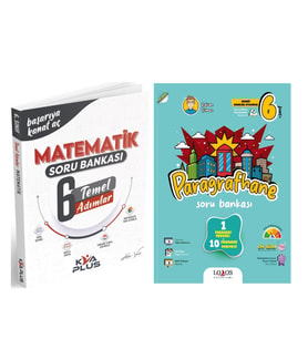 KVA Yayınları 6. Sınıf Matematik Temel Adımlar ve Lodos Paragrafhane Soru Bankası Seti 2 Kitap