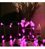 4.30 METRE PEMBE TOP LED IŞIK PEMBE IŞIK 220 V FİŞLİ YILBAŞI AĞACI IŞIĞI PEMBE TOP IŞIK PEMBE LED 