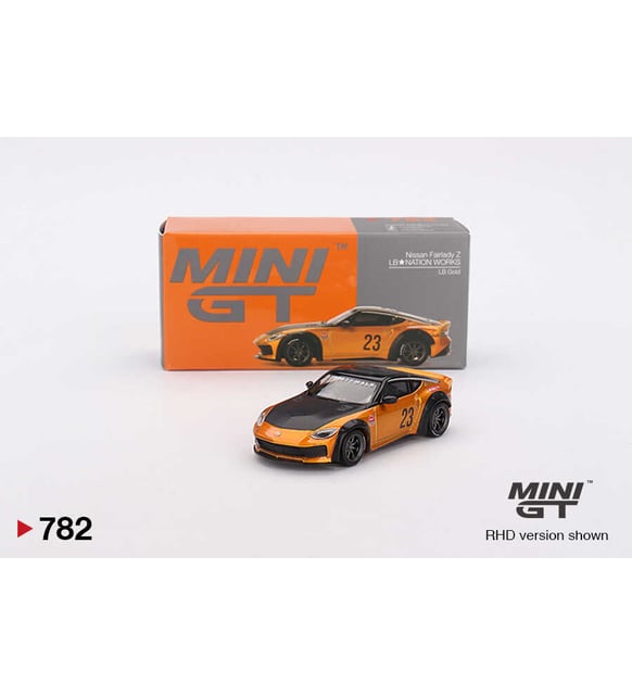 Mini GT 1/64 782 Nissan Z LB NATION WORKS LB Gold