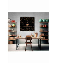 Mezuniyet Hatırası Yıldız Gold Temalı Fotoğraf Panosu Branda 100x100