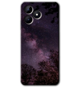 Realme C53 Kılıf HD Desen Baskılı Kılıf - Gece Galaksi