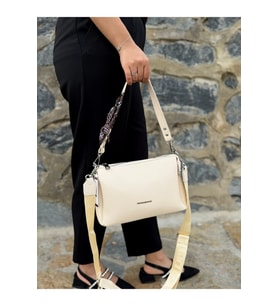 Kadın Orijinal Just Polo Yumuşak Deri Şal Detaylı Ayarlanabilir Askılı El Ve Omuz Çantası Shopper (STD)