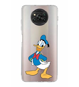 Xiaomi   Poco X3 NFC  Kamera Korumalı Kapak Donald Duck Tasarımlı Şeffaf  Kılıf