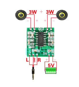 PAM8403 Mini Ses Yükseltici Class D 2x3w Amfi Kartı Stereo Dijital Amfilikatör Müzik Ses Yükseltici