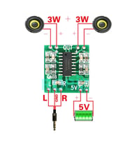 PAM8403 Mini Ses Yükseltici Class D 2x3w Amfi Kartı Stereo Dijital Amfilikatör Müzik Ses Yükseltici