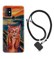 INFINIX Hot 8 9 10 11S Hot 10 Play 10T Kılıf Boyun Askılı Silikon Tablo Cat 1788