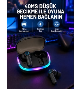 RGB Şarj Kutulu TWS Kablosuz Kulaklık Bluetooth 5.4 HD Voice Type-C Şarj Destekli