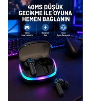 RGB Şarj Kutulu TWS Kablosuz Kulaklık Bluetooth 5.4 HD Voice Type-C Şarj Destekli