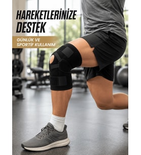 Ligamentli Dizlik Açık Patella Yan Destekli Ayarlanabilir Bantlı Sporcu Dizliği