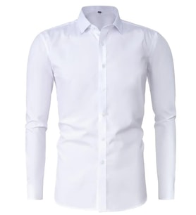 Erkek Slim Fitt Uzun Kol Likralı Gömlek 2392 BGL-ST04380 (Beyaz)