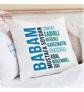 Kişiye Özel Mükemmel Babam Duygusal Yastık