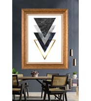 Altın Paspartulu Çerçeveli Tablo V470 (Gold)
