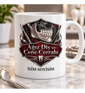 Ağız Diş ve Çene Cerrahı Kupa Bardak Çene Anatomisi Tasarımı