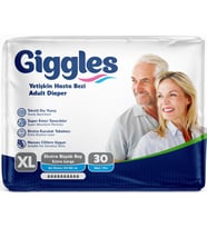 Giggles Hasta Bezi Yetişkin Bel Bantlı Tekstil Yüzey Ekstra Büyük (XL) 30 Adet Tekli Pk