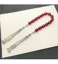 ZAZA KEHRIBAR TESBIH  ATEŞ 925 AYAR FUL GÜMÜŞ TASARIMLI KUTULU ÖZEL MODEL