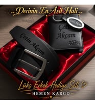 İsme Özel Hakiki Deri Cüzdan Kemer Anahtarlık Sevgiliye Arkadaşa Babaya Özel Premium Kombin