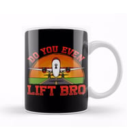 Do You Even Lift Bro Funny Airplane Pilot Flying Kupa Bardak Porselen