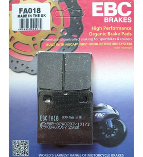 Ebc Fa018 1983-1989 BMW K 100 RT Uyumlu Arka Fren Balatası Organik Balata