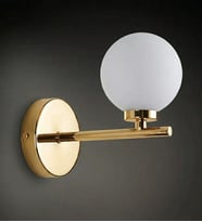 Astrid Camlı Modern Duvar Aplik 3254-W14-3G-AX (Gold)