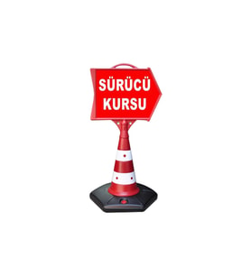 Sürücü Kursu Temalı Uyarı ve Ok Reklam Dubası