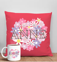 BK Gift Anneler Günü Tasarımlı Kırmızı Kırlent Yastık ve Kupa Seti, Anneye Hediye, Ev Dekorasyonu, Anneler Günü Hediyesi-3