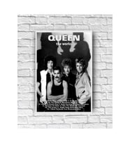 Queen Müzik Grubu Poster duvar süsü dekor Kapı Süsü Konsept Dekor Ahşap Tablo (19x28 cm)