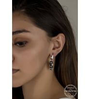 Union Swarovski Crystal Kadın Salkım Gümüş Küpe