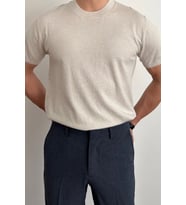 Erkek Slim Fit Bisiklet Yaka Triko T-Shirt