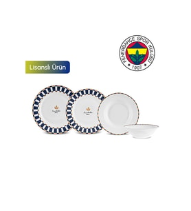 x Fenerbahçe Lisanslı Forever Bone 24 Parça 6 Kişilik Yemek Takımı