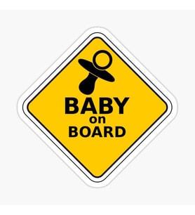 Baby On Board Arabada bebek var Sticker Etiket 19CM md9