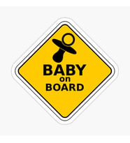 Baby On Board Arabada bebek var Sticker Etiket 19CM md9