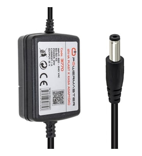 Powermaster PM-31770 12 Volt - 1 Amper - 12 Watt 5.5*2.5 Mm Uçlu İki Ucu Kablolu Masaüstü Adaptör