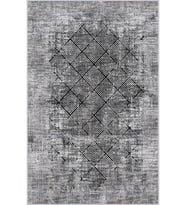 Eliana Home Baskılı, Yıkanabilir Kaymaz Taban Salon Halısı LNA0014-SD827 100x150 cm (Gri)