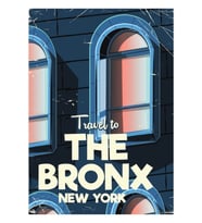 Bronx New York City Seyahat Afişi Tablo Ahşap Poster Dekoratif