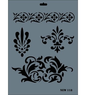 Rich New Seri N-118 Stencil 35x25 cm