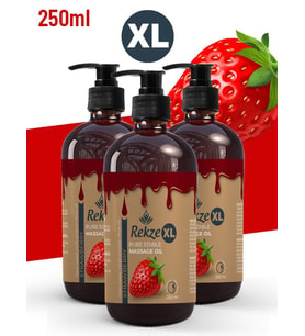 Rekze 3 Adet Afrodizyak Etkili Erotik Vucut Masaj Yağı Çilekli 250 ml