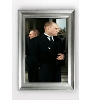 Gümüş Çerçeveli Atatürk Tablo cv708