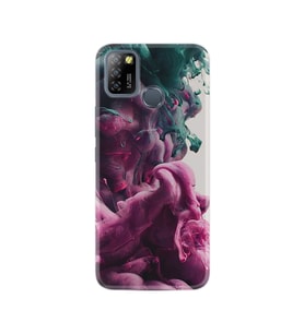 Infınıx Smart 5 Kılıf Desenli Silikon Kılıf Pink Green Cloud 1306