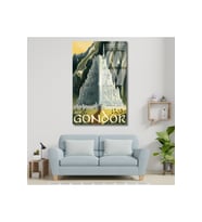 Yüzüklerin Efendisi Cam Gondor Dijital Baskı Kırılmaz Cam Tablo LOTR Cam Tablo