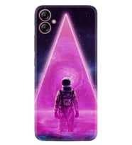 Samsung Galaxy A04E Kılıf Resimli Desenli Silikon Platinium Series Astro Purple2 1907