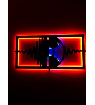 Müzik Plak Led Işıklı Tablo