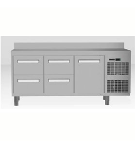 Electrolux Professional EBLF3BR Tezgah Tipi Derin Dondurucu, 1 Kapılı Ve 4x½ Çekmeceli, -22°c/-15°c, Aısı 304, Sırtlı Ve Soğutma Ünitesi Sağda ,714961
