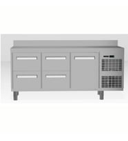 Electrolux Professional EBLF3BR Tezgah Tipi Derin Dondurucu, 1 Kapılı Ve 4x½ Çekmeceli, -22°c/-15°c, Aısı 304, Sırtlı Ve Soğutma Ünitesi Sağda ,714961