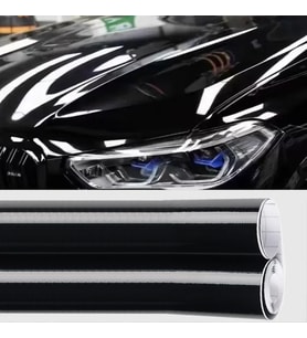 ESEMİZ Piano Black Siyah Hava Kanallı Parlak Koruma Jelatinli Folyo152CmX1Mt