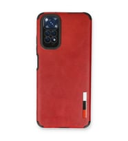 Xiaomi Redmi Note 11 Kılıf Loop Deri Silikon - Kırmızı
