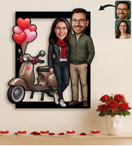 BK Gift Kişiye Özel Sevgili Karikatürlü 3D Ahşap Tablo -25, Fotoğraftan Karikatür, Sevgililer Günü Hediyesi, Ev Hediyesi