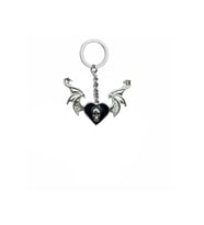 Yarasa Kanatlı Skull Heart Unisex Zamak Kaplama Anahtarlık – Gotik Ruhun Cesur Simgesi