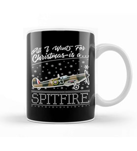 All I Want For Christmas Is A Spitfire Kupa Bardak Porselen