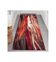 Rovigo Home Dijital Baskı Yıkanabilir Kaymaz Taban Salon Halısı RVG0636 (Kırmızı)