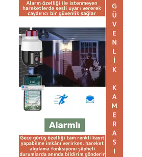 Dış Mekan Ev Bebek Çocuk Odası Ofis İş Gece Görüş Hareket Algı Alarmlı Sesli Uyarı Güvenlik Kamerası